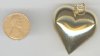 1 35x33mm Gold Plated Puffy Heart Pendant
